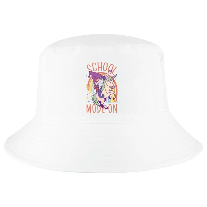 School Mode On Gnome Unicorn Rainbow Dab Cool Comfort Performance Bucket Hat