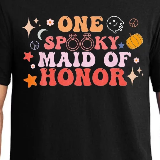 Spooky Maid Of Honor Halloween Bachelorette Party Engagement Pajama Set