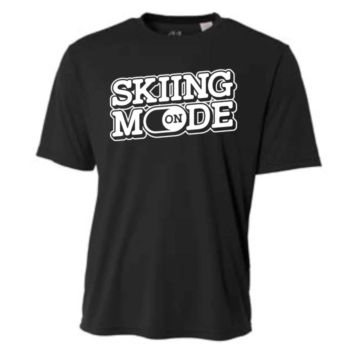 Skiing Mode On Great Gift Skier Winter Sports Ski Mountains Skiing Great Gift Cooling Performance Crew T-Shirt