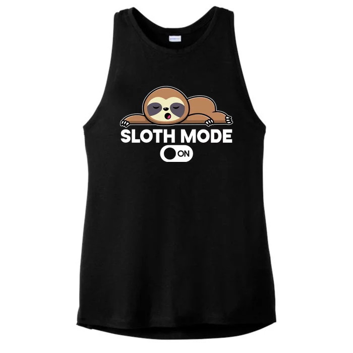 Sloth Mode On Funny Lazy Ladies Tri-Blend Wicking Tank