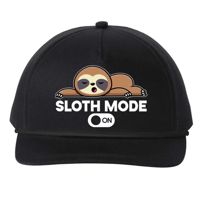 Sloth Mode On Funny Lazy Snapback Five-Panel Rope Hat