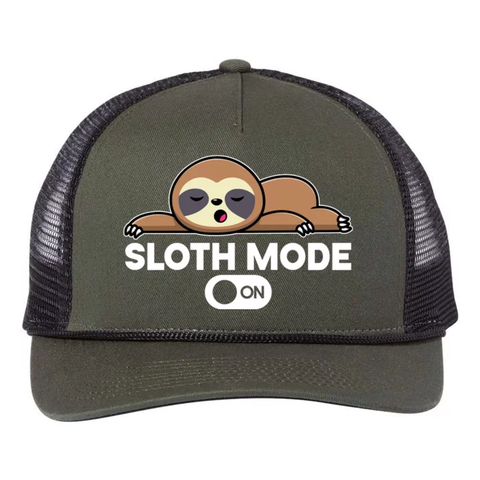 Sloth Mode On Funny Lazy Retro Rope Trucker Hat Cap