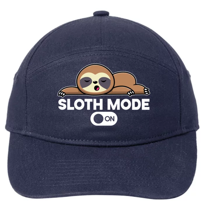 Sloth Mode On Funny Lazy 7-Panel Snapback Hat