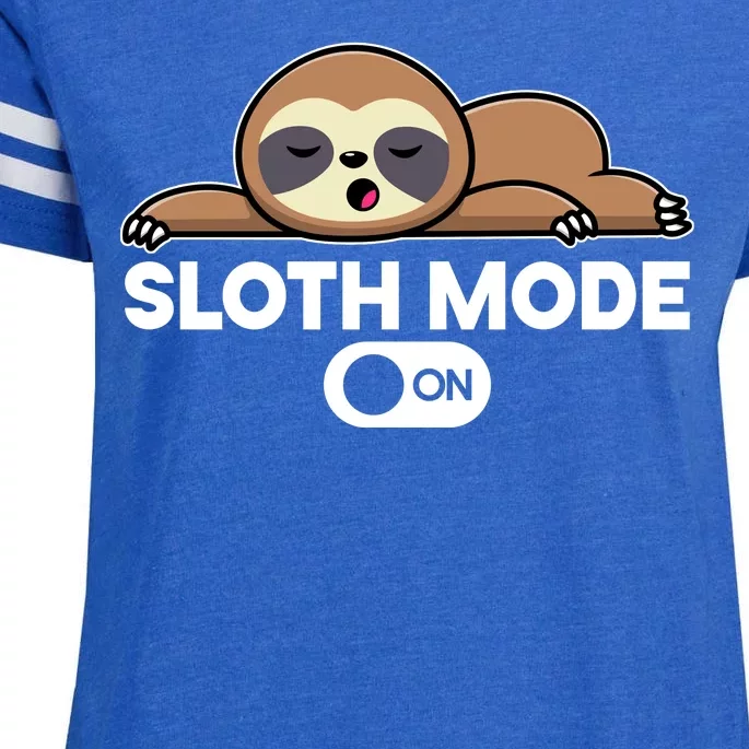 Sloth Mode On Funny Lazy Enza Ladies Jersey Football T-Shirt