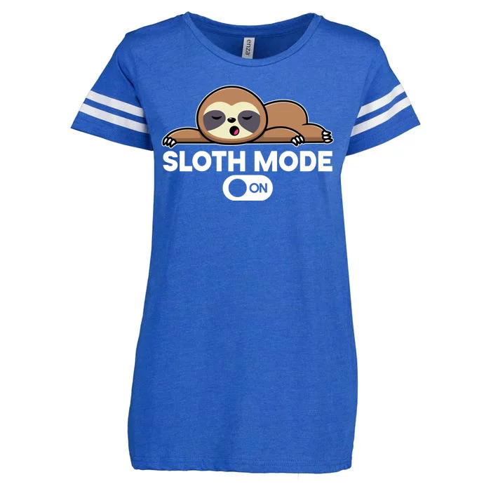 Sloth Mode On Funny Lazy Enza Ladies Jersey Football T-Shirt