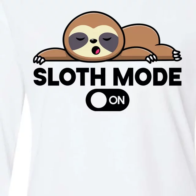 Sloth Mode On Funny Lazy Womens Cotton Relaxed Long Sleeve T-Shirt