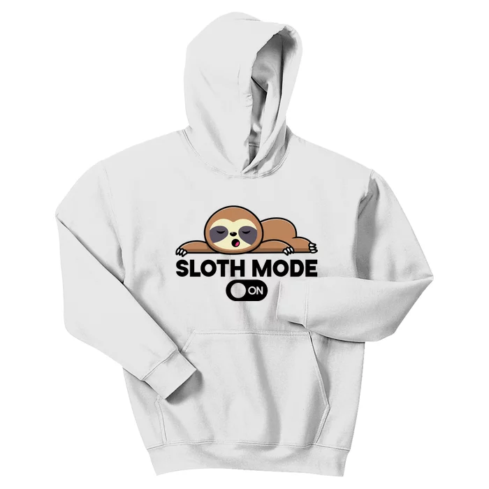 Sloth Mode On Funny Lazy Kids Hoodie