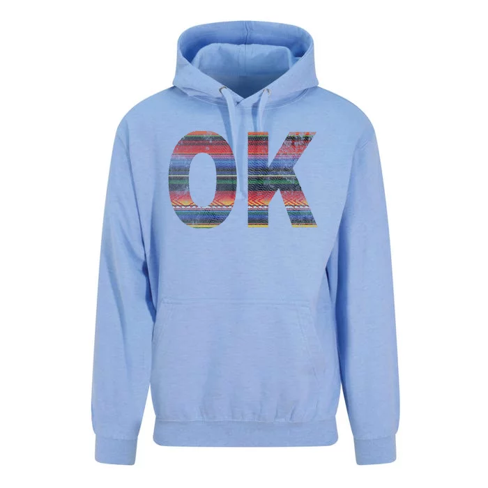 Serape Mexican Ok State Of Oklahoma Distressed Unisex Surf Hoodie