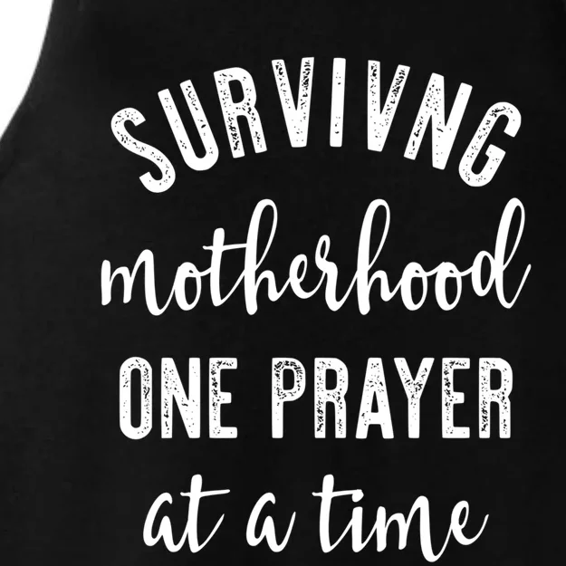 Surviving Motherhood One Prayer At A Time Funny Mom Meaningful Gift Ladies Tri-Blend Wicking Tank