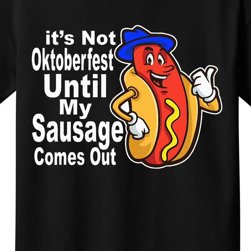 Sausage Meme Oktoberfest Costume Funny Joke Bavarian German Kids T-Shirt