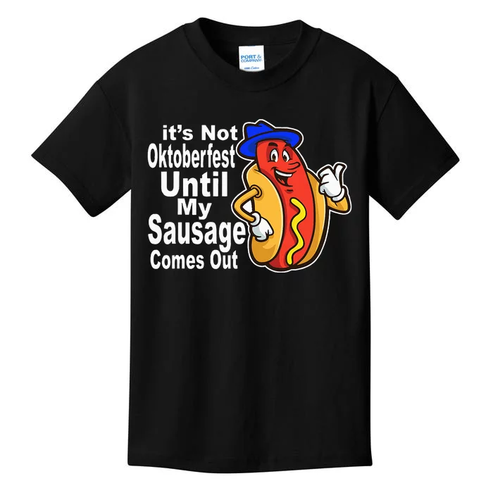 Sausage Meme Oktoberfest Costume Funny Joke Bavarian German Kids T-Shirt