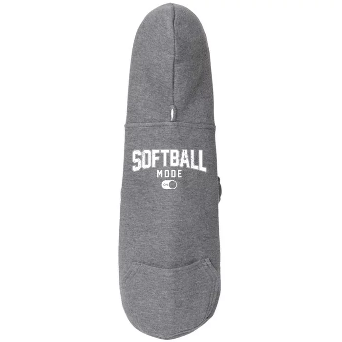 Softball Mode On Doggie 3-End Fleece Hoodie