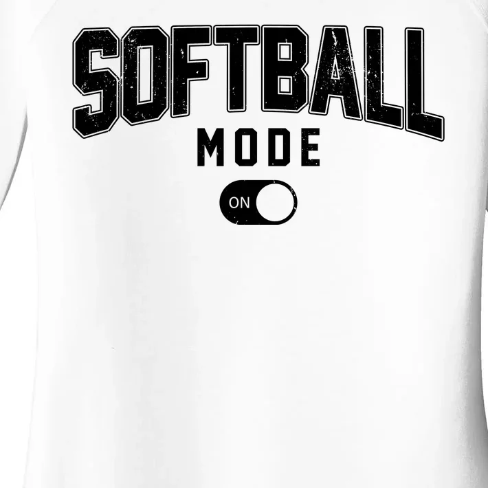 Softball Mode On Women's Perfect Tri Tunic Long Sleeve Shirt