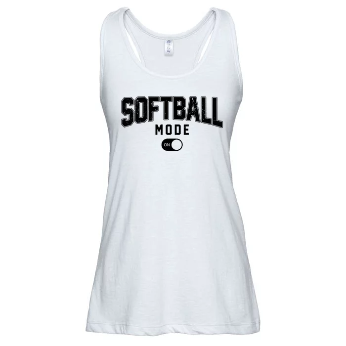 Softball Mode On Ladies Essential Flowy Tank