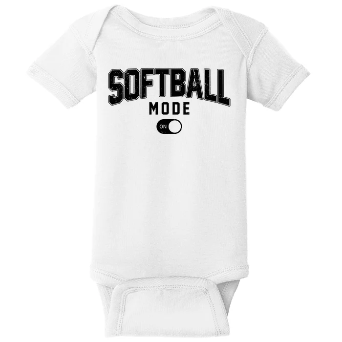 Softball Mode On Baby Bodysuit