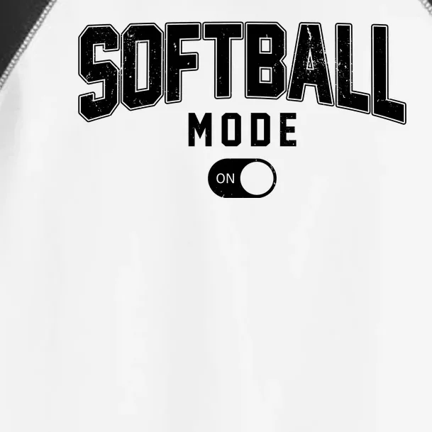 Softball Mode On Toddler Fine Jersey T-Shirt