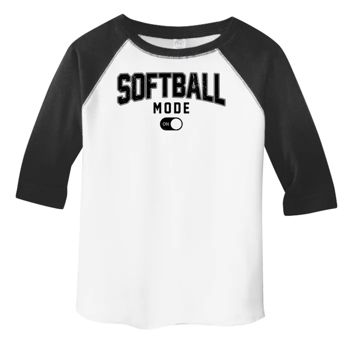 Softball Mode On Toddler Fine Jersey T-Shirt