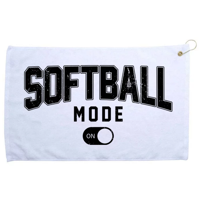 Softball Mode On Grommeted Golf Towel