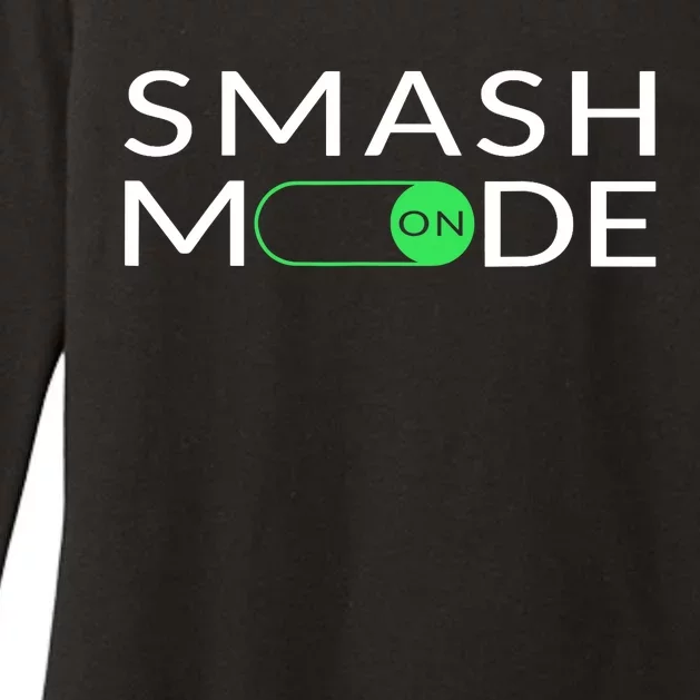 Smash Mode On Funny Pickleball Pun For Pickleball Players Womens CVC Long Sleeve Shirt