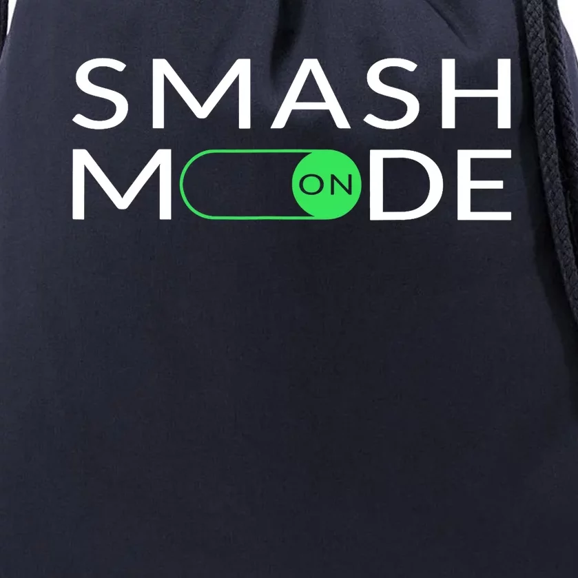 Smash Mode On Funny Pickleball Pun For Pickleball Players Drawstring Bag