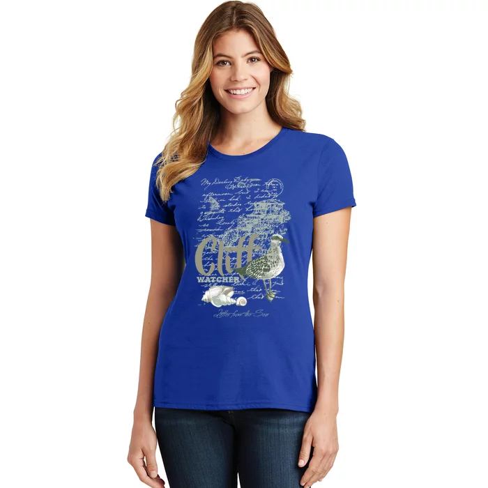 Seagull Maritime Ocean Life Beach House Cliff Gift Gift Women's T-Shirt