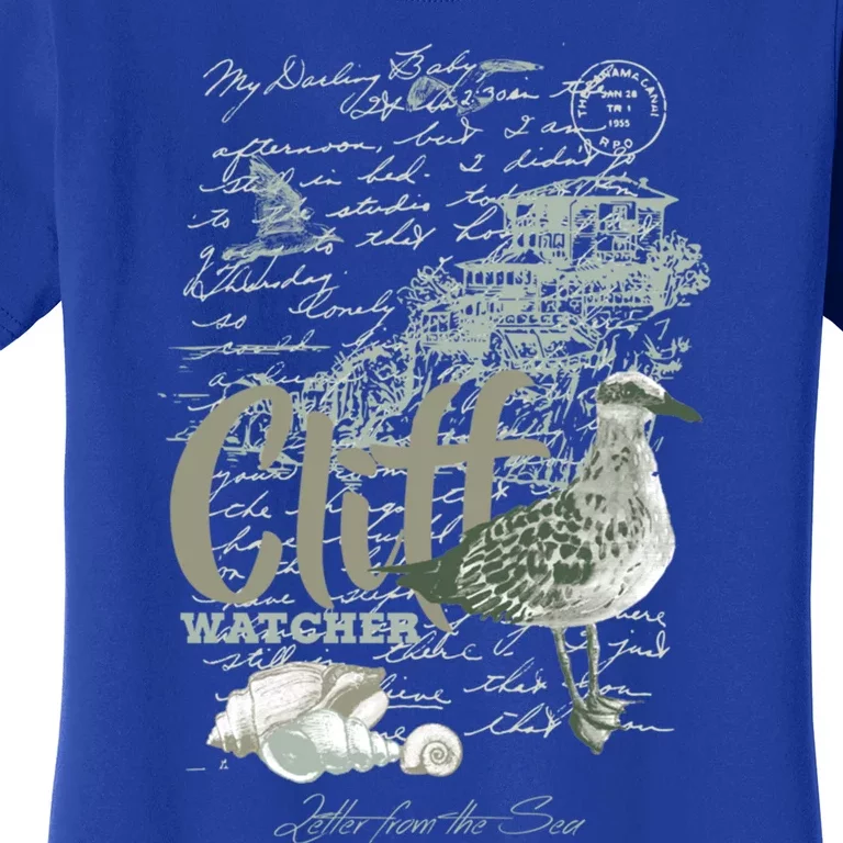 Seagull Maritime Ocean Life Beach House Cliff Gift Gift Women's T-Shirt