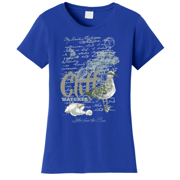 Seagull Maritime Ocean Life Beach House Cliff Gift Gift Women's T-Shirt