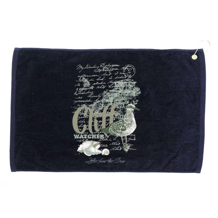 Seagull Maritime Ocean Life Beach House Cliff Gift Gift Grommeted Golf Towel