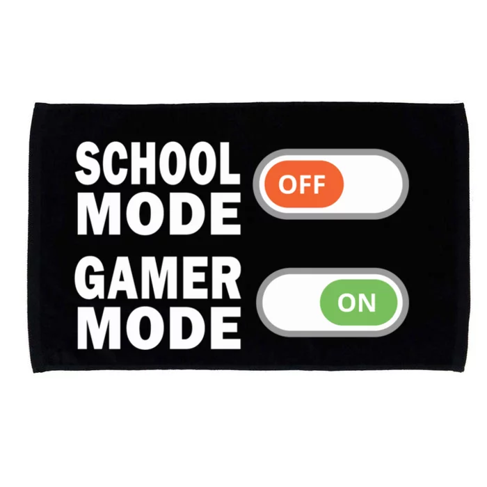 School Mode Off Gamer Mode On Funny Gamer Gift Microfiber Hand Towel