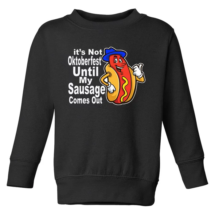 Sausage Meme Oktoberfest Costume Funny Joke Bavarian German Toddler Sweatshirt