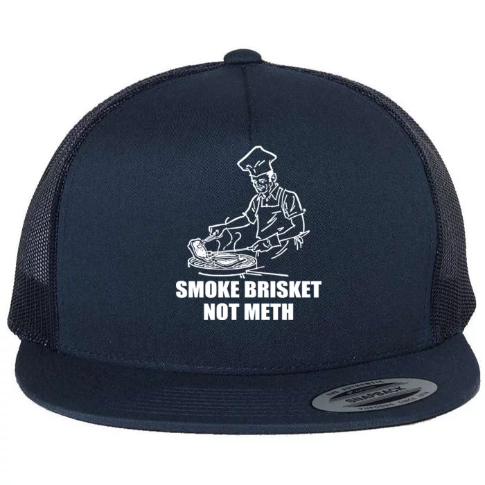 Smoke Brisket Not Meth Flat Bill Trucker Hat