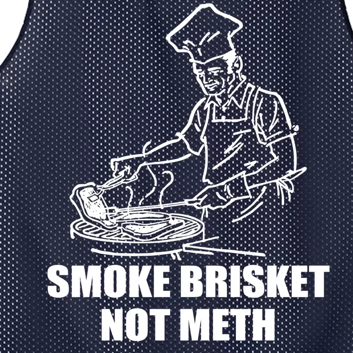 Smoke Brisket Not Meth Mesh Reversible Basketball Jersey Tank