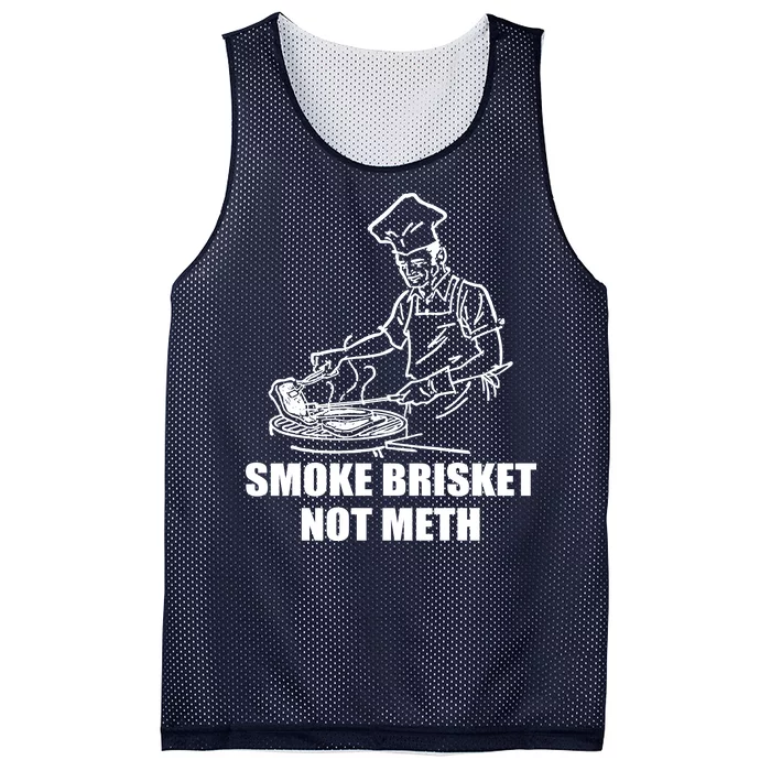 Smoke Brisket Not Meth Mesh Reversible Basketball Jersey Tank