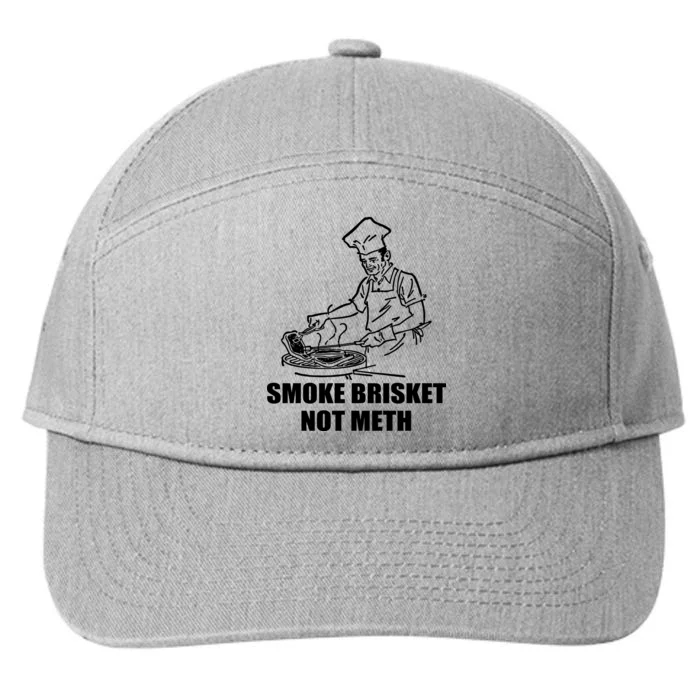 Smoke Brisket Not Meth 7-Panel Snapback Hat