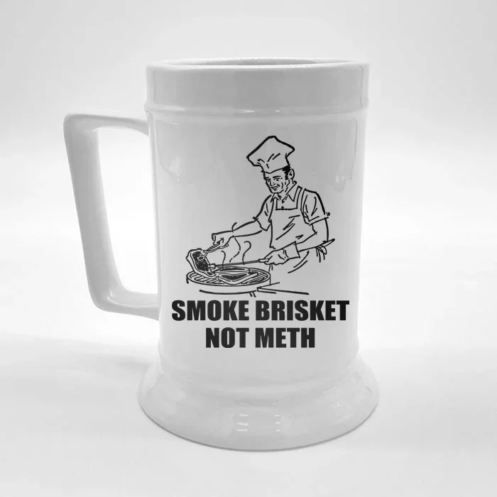 Smoke Brisket Not Meth Front & Back Beer Stein