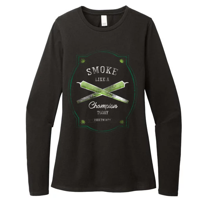 Smoke Like A Champion Womens CVC Long Sleeve Shirt