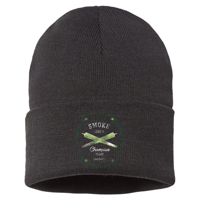 Smoke Like A Champion Sustainable Knit Beanie