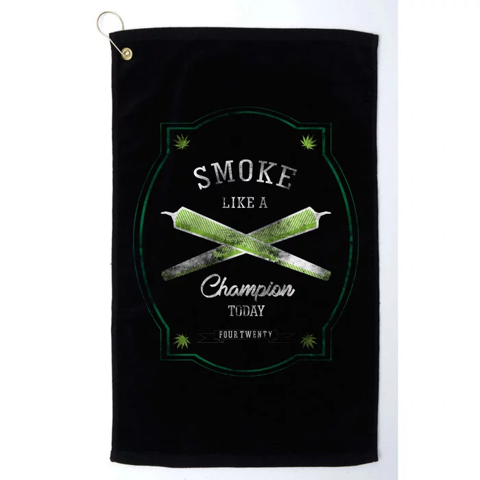 Smoke Like A Champion Platinum Collection Golf Towel