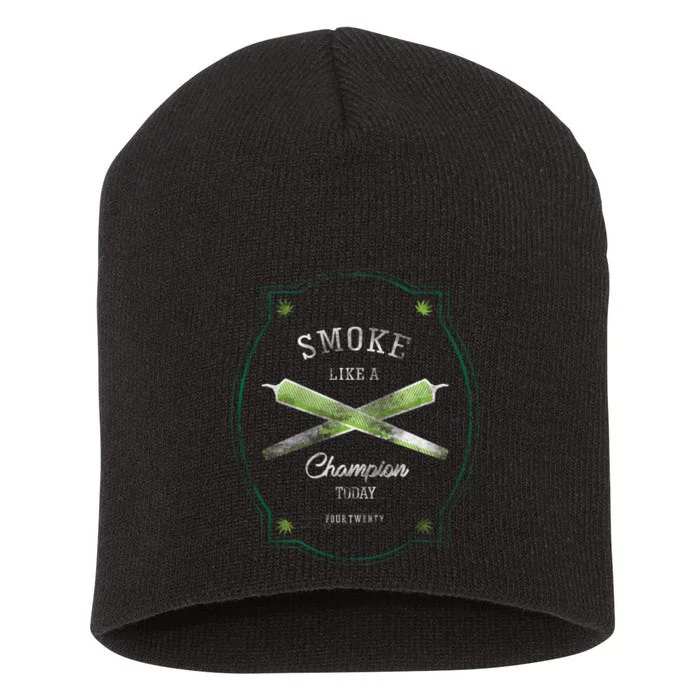 Smoke Like A Champion Short Acrylic Beanie