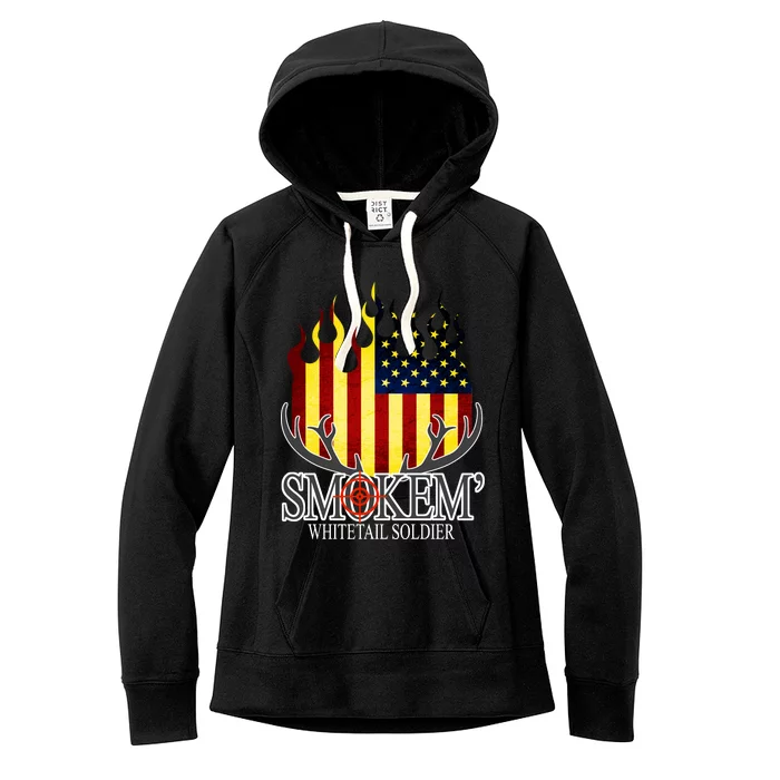 Smokem Whitetail Soldier Women's Fleece Hoodie