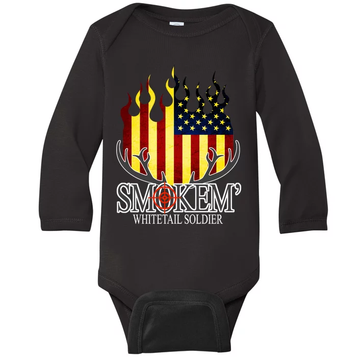 Smokem Whitetail Soldier Baby Long Sleeve Bodysuit