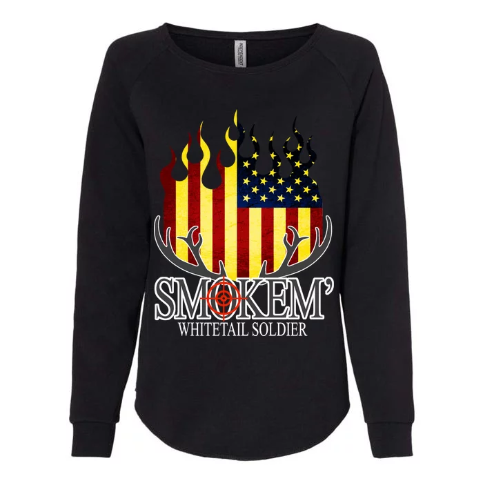 Smokem Whitetail Soldier Womens California Wash Sweatshirt