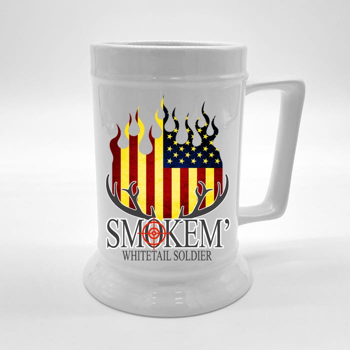 Smokem Whitetail Soldier Front & Back Beer Stein