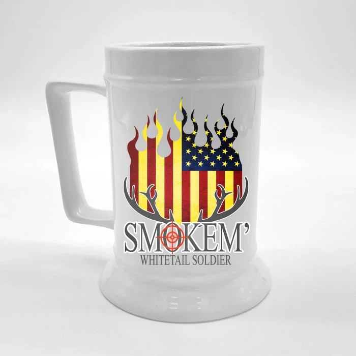 Smokem Whitetail Soldier Front & Back Beer Stein