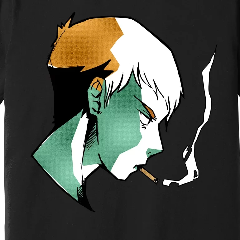 Smoking Anime Boy Premium T-Shirt