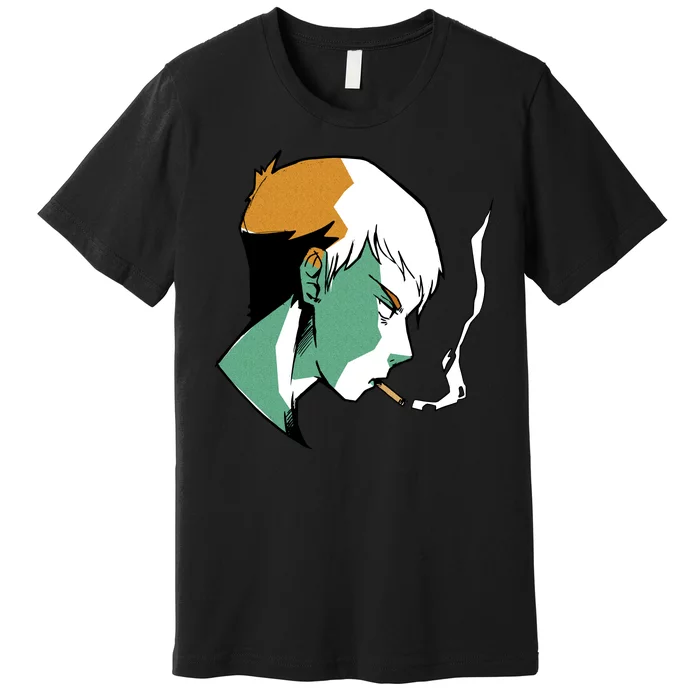 Smoking Anime Boy Premium T-Shirt