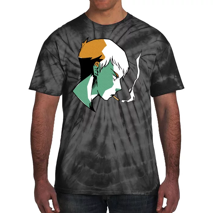 Smoking Anime Boy Tie-Dye T-Shirt