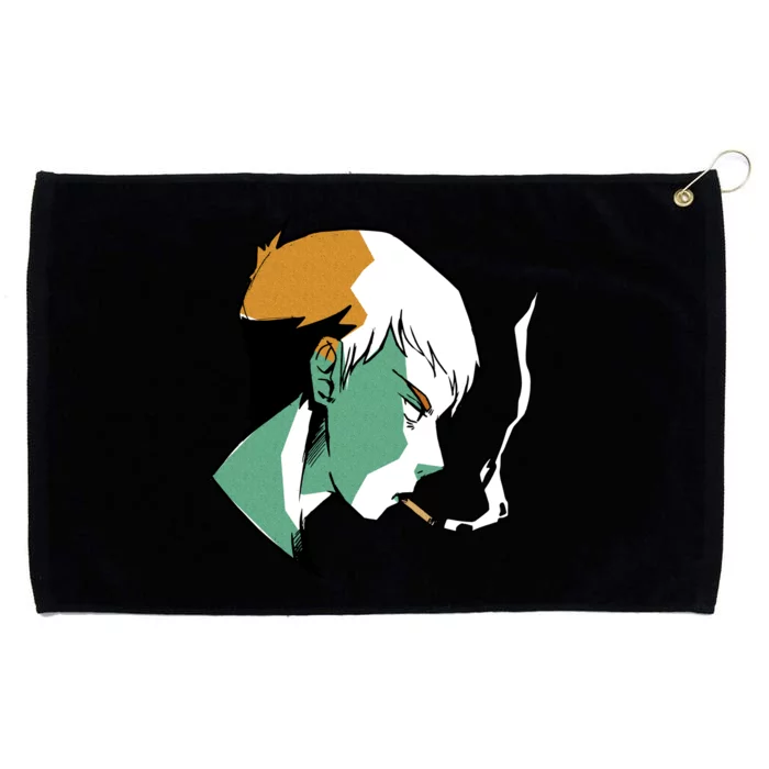 Smoking Anime Boy Grommeted Golf Towel