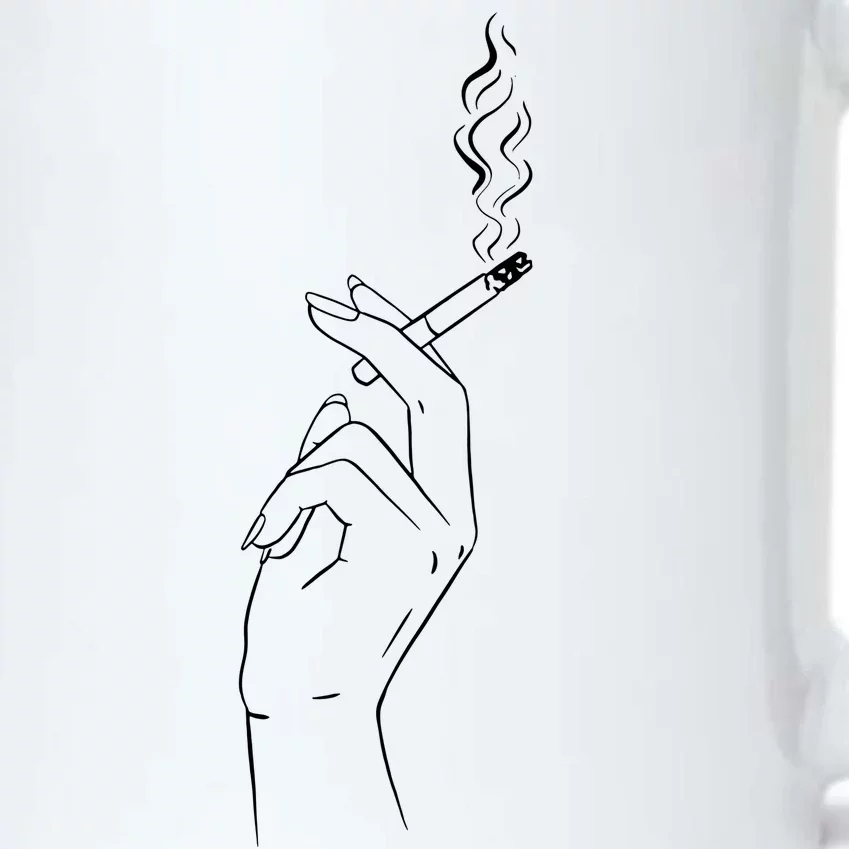 Smoking Hand Black Color Changing Mug