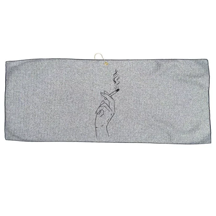 Smoking Hand Large Microfiber Waffle Golf Towel